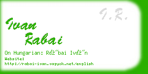 ivan rabai business card